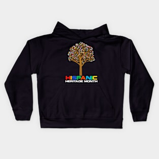 National Hispanic Heritage Month Hand Flag Tree Roots Latino Kids Hoodie